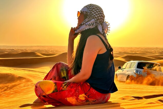 sunset veiw of desert